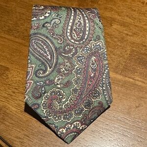 Vintage HTF! Kuppenheimer Men’s Paisley Green tie Made in Italy